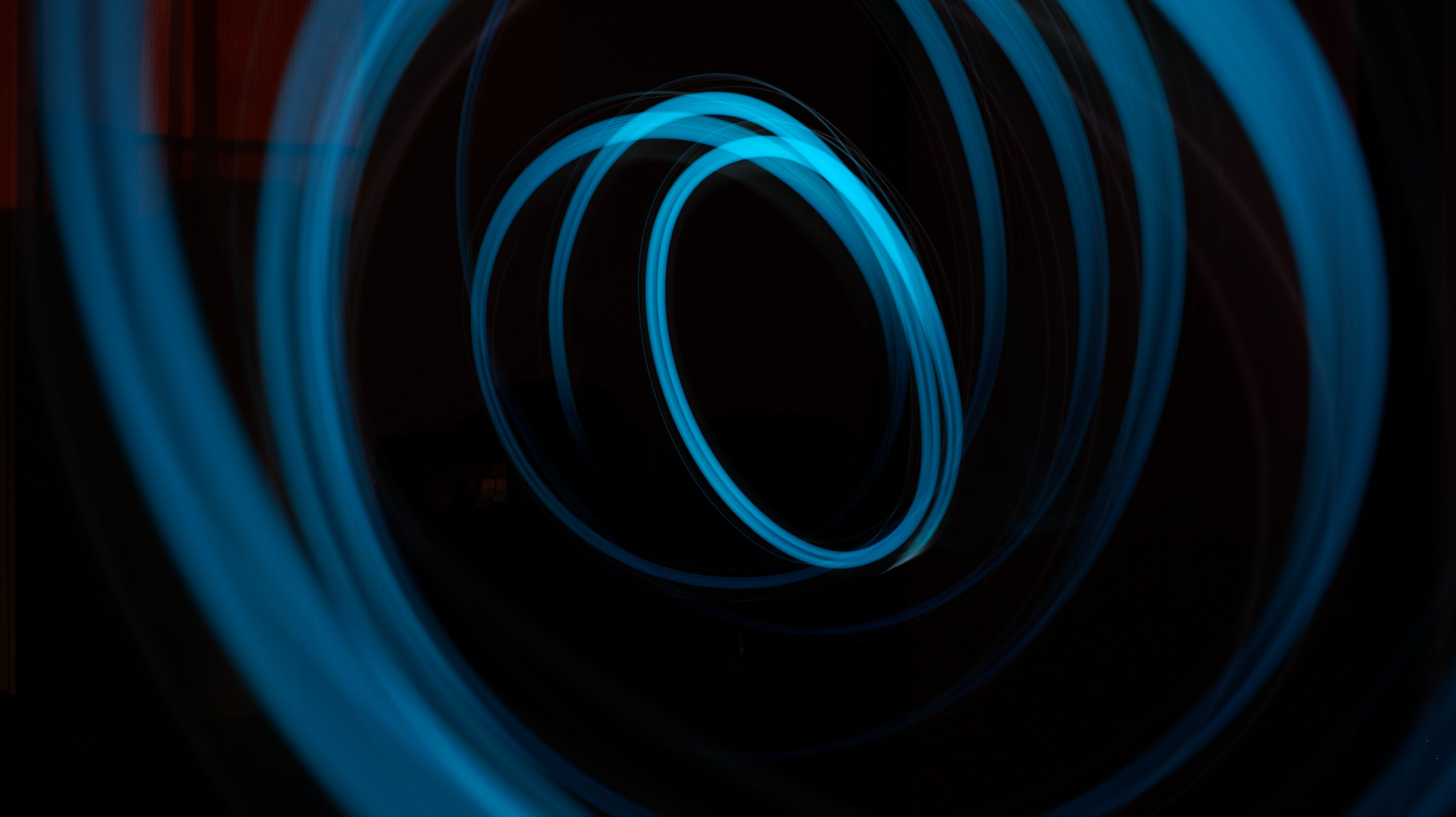 blue circular light