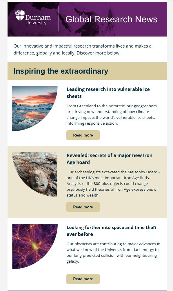 Image of our recent Global research brochure
