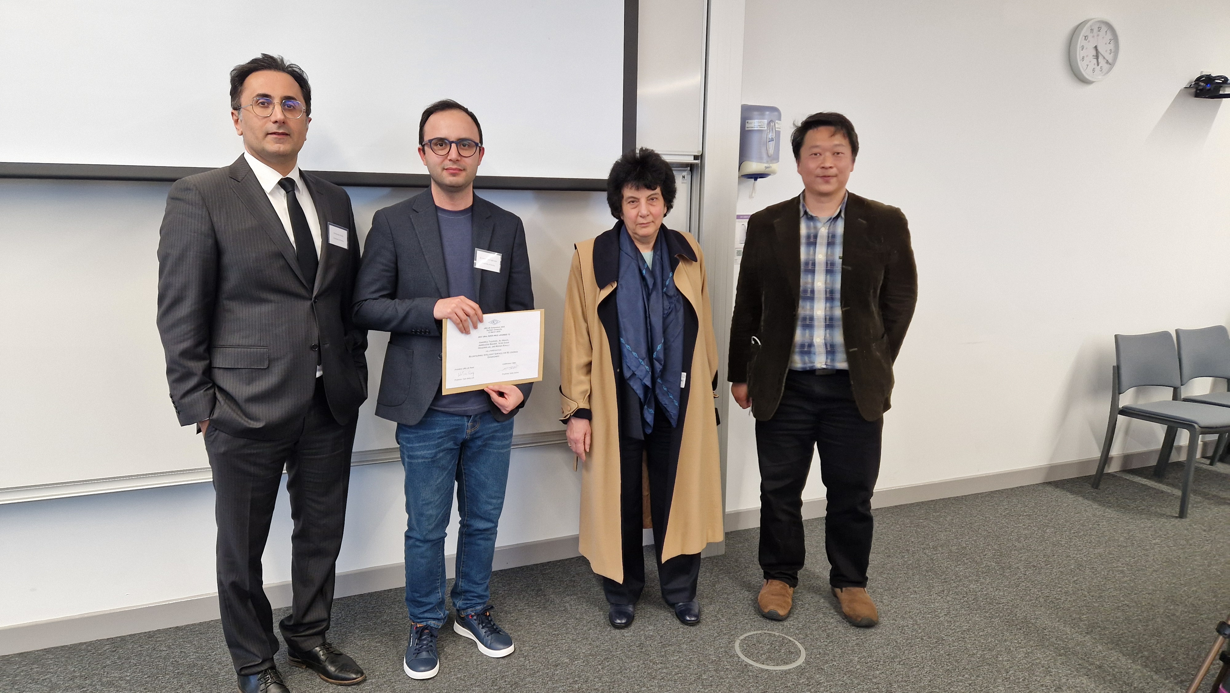 Someone receiving a prize