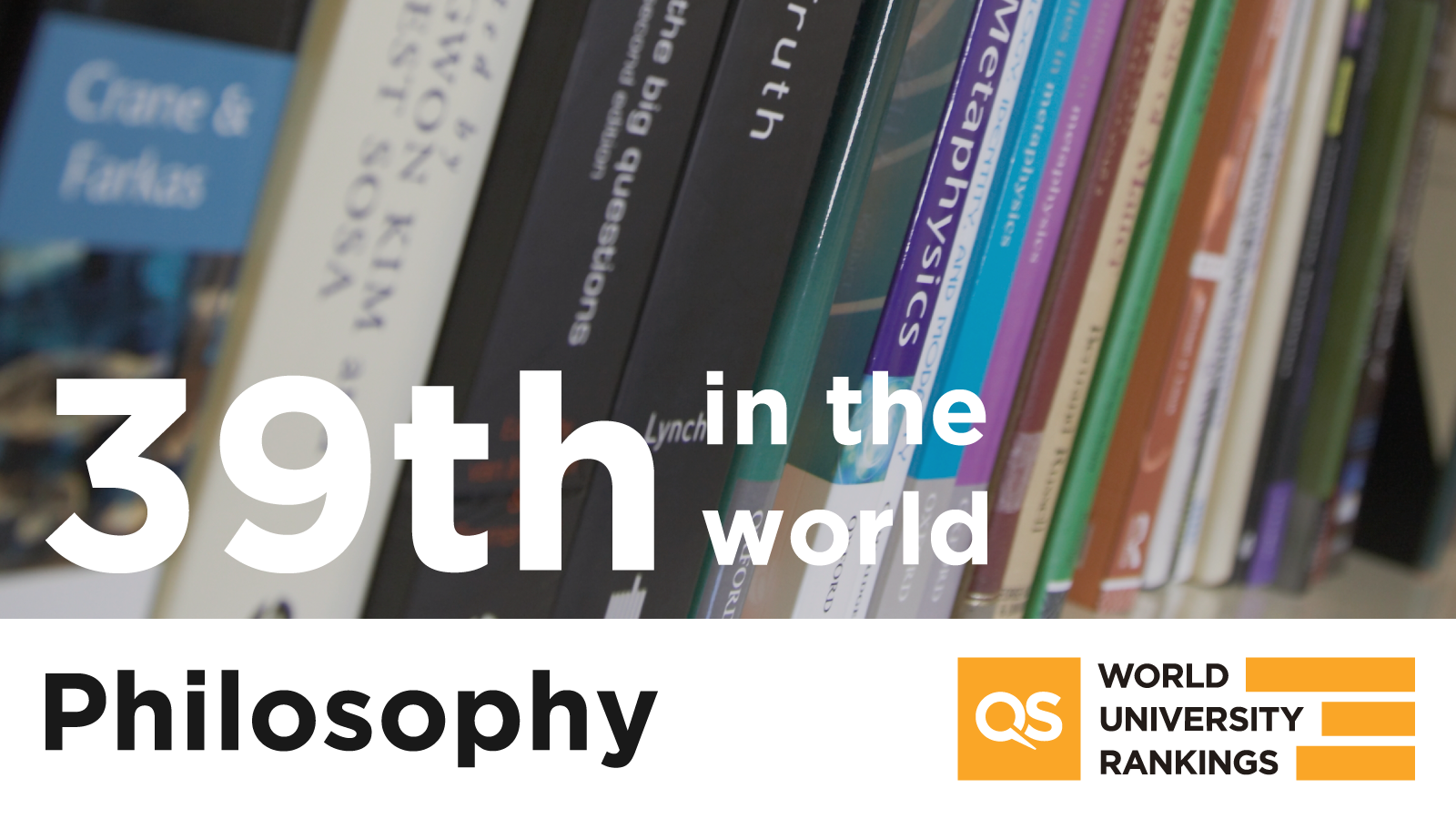 Photograph of QS Ranking by Subject for Philosophy