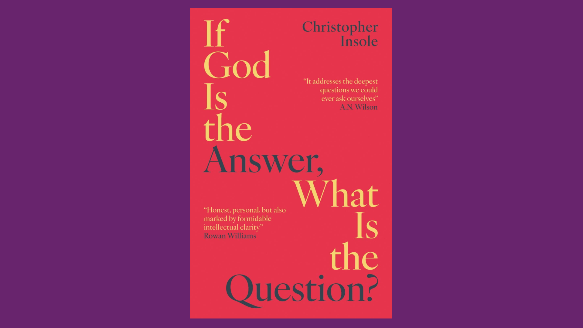 Book cover If God Is the Answer, What Is the Question?