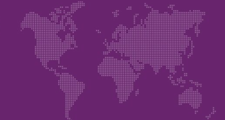 World map in pixels