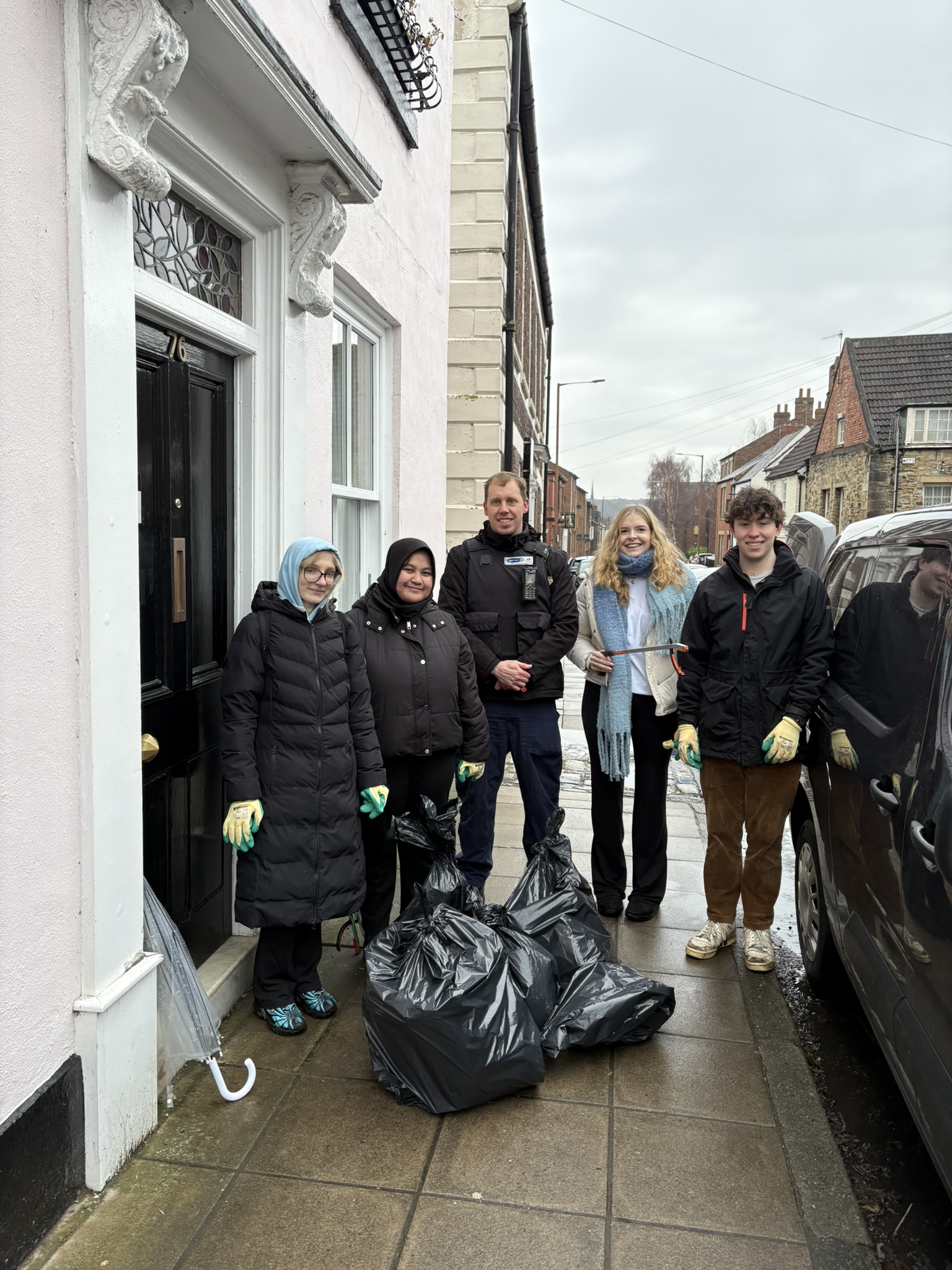 student community wardens litter pick