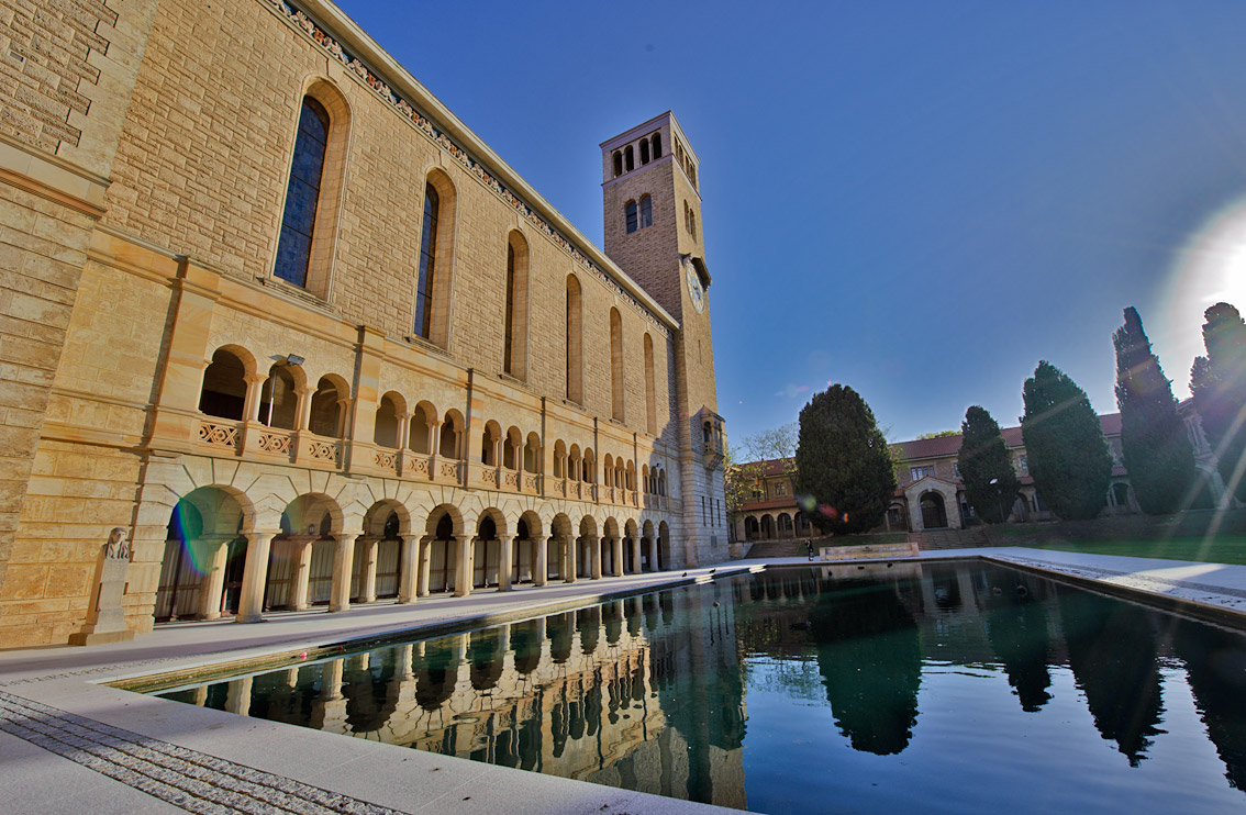 Exterior shot of the University of Western Australia's Winthrop Hall