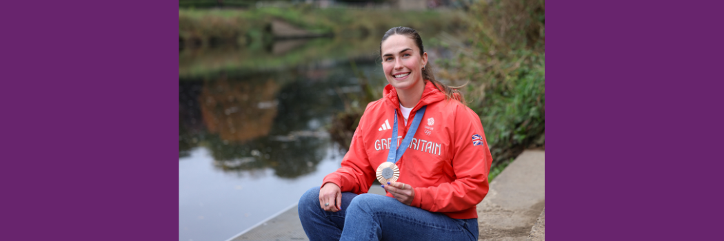Durham graduate and Team GB rower Lauren Irwin at Elvet Riverside, Durham City