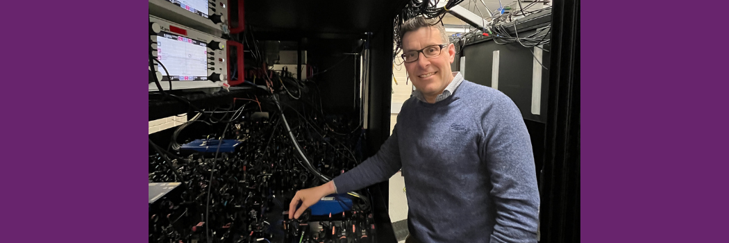 Professor Simon Cornish is pictured in the quantum lab