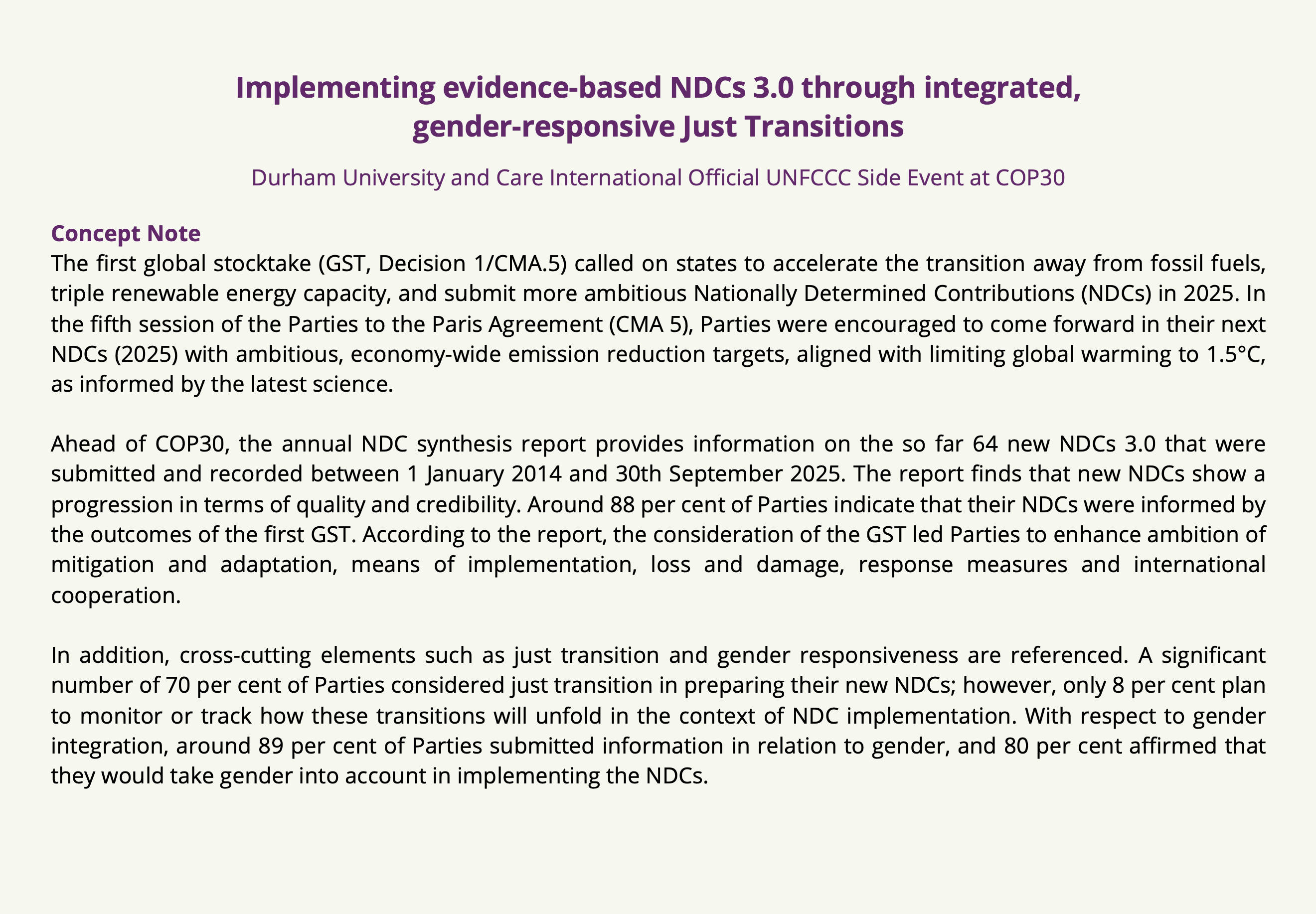 COP30 SE Flyer Page 2