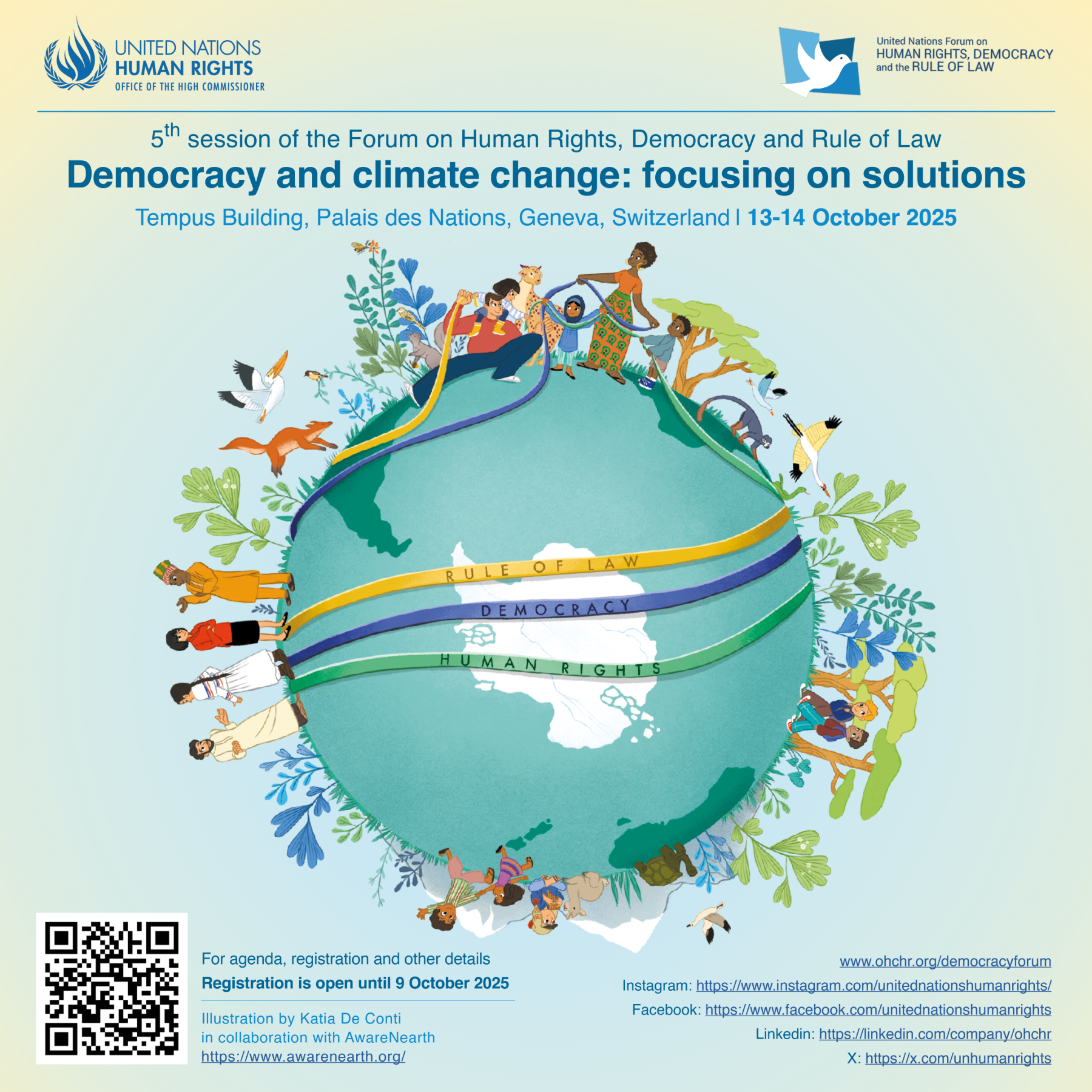 Fifth session of the UN Forum on Human Rights, Democracy and the Rule of Law in Geneva.