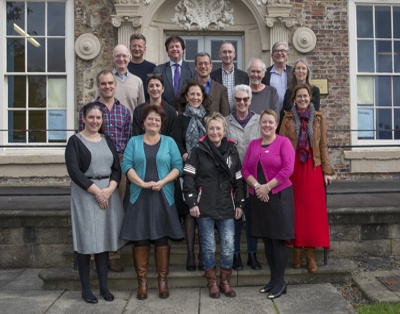 201415 Michaelmas Fellows outside Cosins Hall